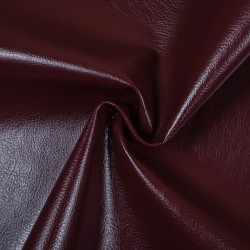 Ткань Дерматин (Кожзам) для мебели (Ширина 138см), цвет Бордовый (на отрез) в Москве