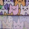 Ткань Оксфорд 210d принт "Котики цветные"