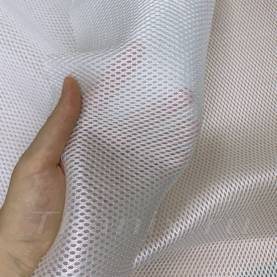 Сетка 3D трехслойная Air mesh 160 гр/м2 (Ширина 150см), цвет Белый (на отрез)