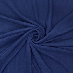 Ткань Флис Односторонний 130 гр/м2, цвет Темно-синий (на отрез)  в Москве