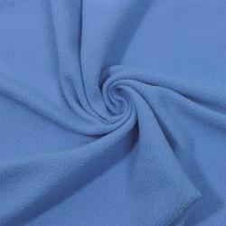 Ткань Флис Односторонний 130 гр/м2, цвет Голубой (на отрез)  в Москве
