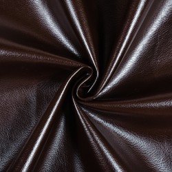 Ткань Дерматин (Кожзам) для мебели (Ширина 138см), цвет Темно-Коричневый (на отрез) в Москве