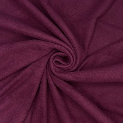 Ткань Флис Односторонний 130 гр/м2, цвет Бордовый (на отрез)  в Москве