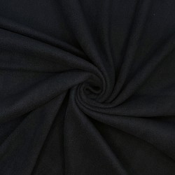 Ткань Флис Односторонний 130 гр/м2, цвет Черный (на отрез)  в Москве