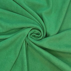 Ткань Флис Односторонний 130 гр/м2, цвет Зелёный (на отрез)  в Москве