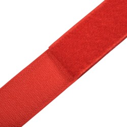 Контактная лента 40мм (38мм) цвет Красный (велькро-липучка, на отрез) в Москве
