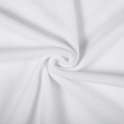 Ткань Флис Односторонний 180 гр/м2 (Ширина 150см), цвет Белый (на отрез) в Москве